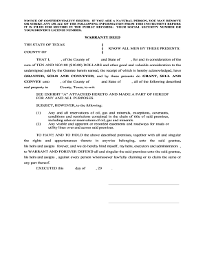 sample warranty deeds