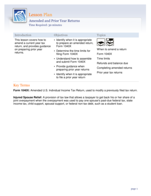 Form 1040X Amended Tax Return Guide