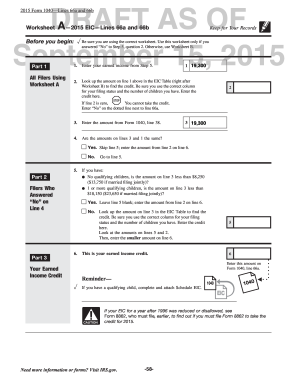 Eic Worksheet B 2021 - Fill Online, Printable, Fillable, Blank | pdfFiller