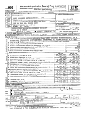 IRS Form 990 2012
