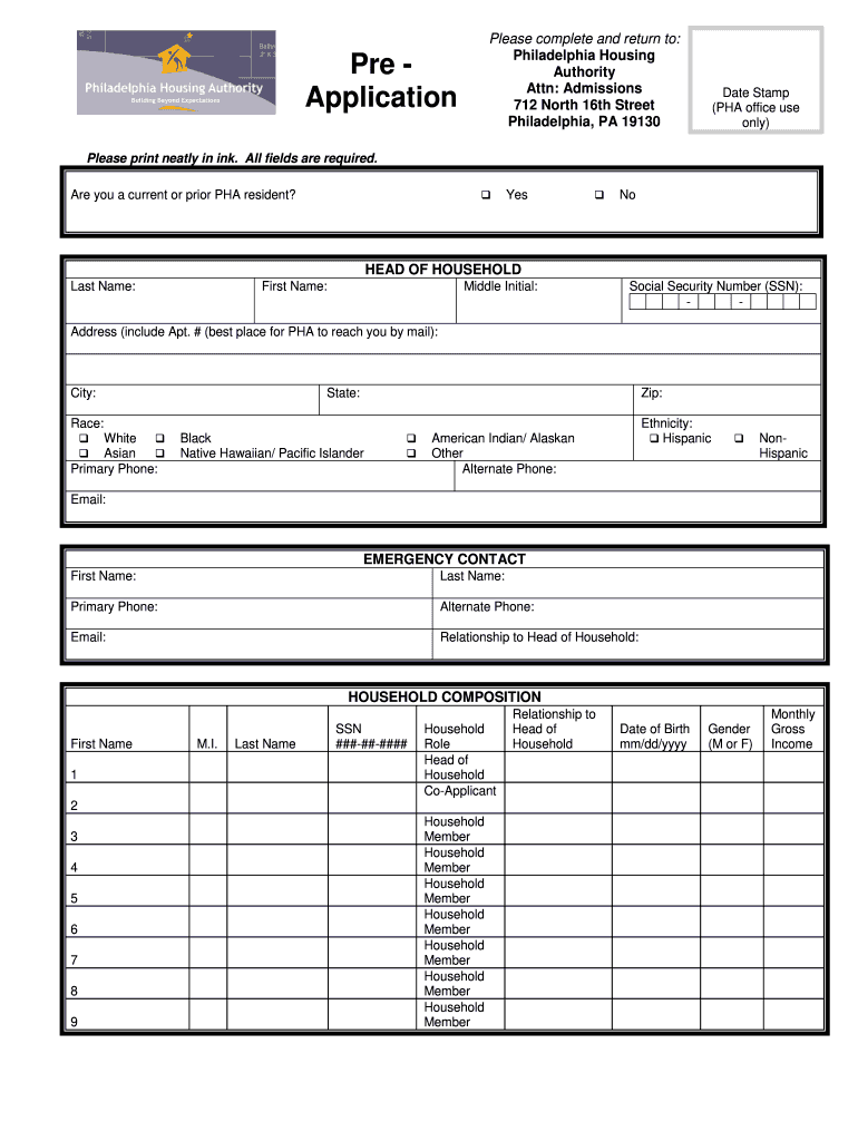 housing authority application