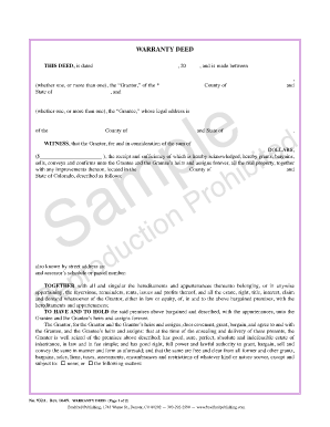 General warranty deed ohio