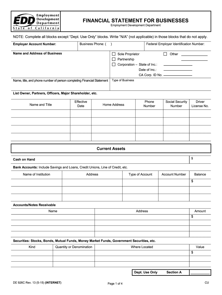 Business financial statement form pdf picture