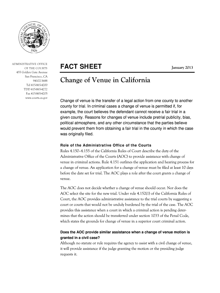 state of california guardian probate change of venue form Preview on Page 1.