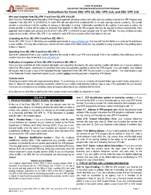 Florida VPK Program Application Forms