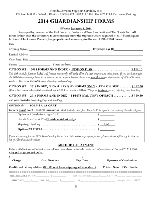 Florida Guardianship Forms 2014