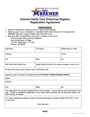 az attorney general life care planning form