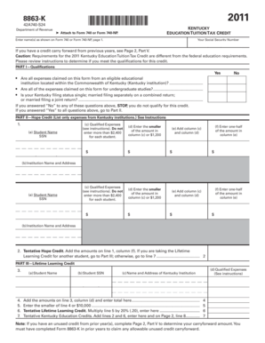 ky tax form 8863 k 2016 fill online printable fillable blank form 8863 2016
