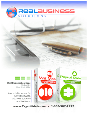 W2 and 1099 Tax Forms Catalog