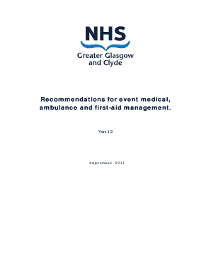 Event Medical Ambulance & First Aid Plan Template