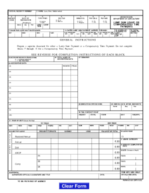 USDA Lump Sum Payment Form