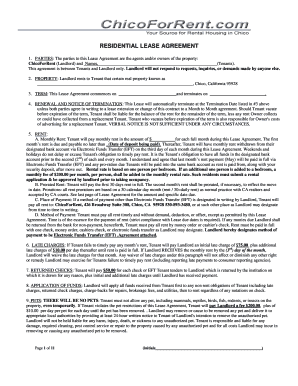 California Residential Lease Agreement