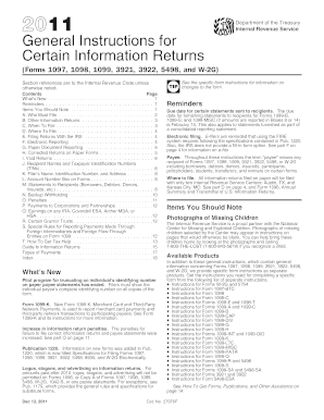 General Instructions for Certain Information Returns
