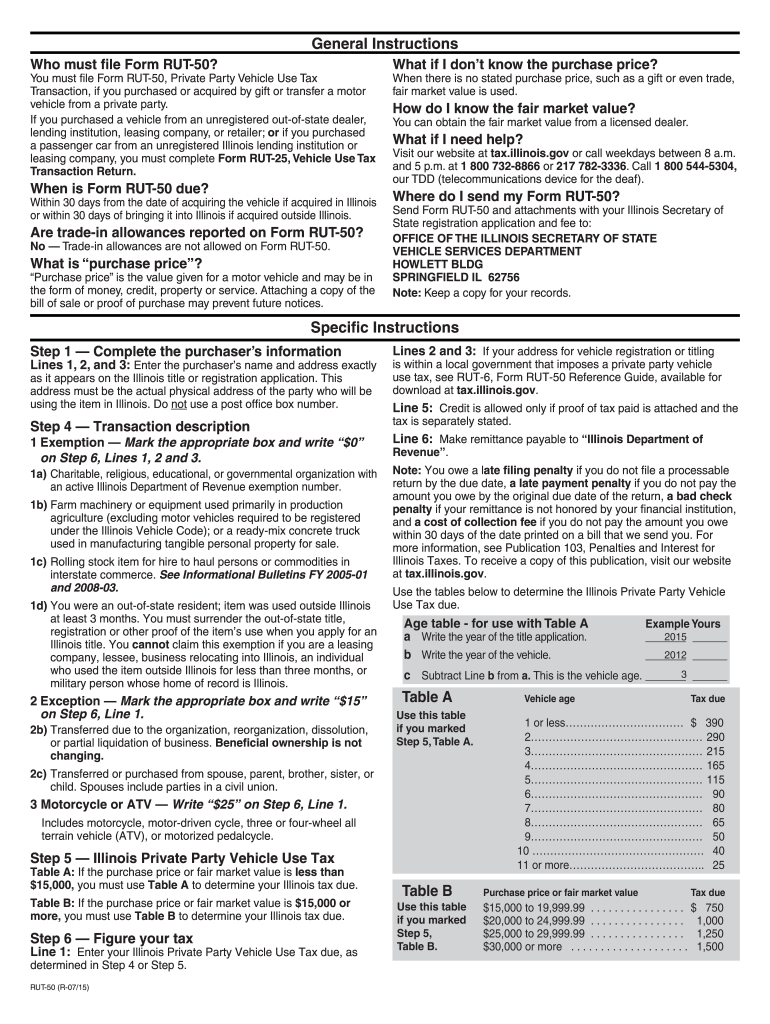 IL RUT50 Instructions 2010 Fill out Tax Template Online US Legal Forms