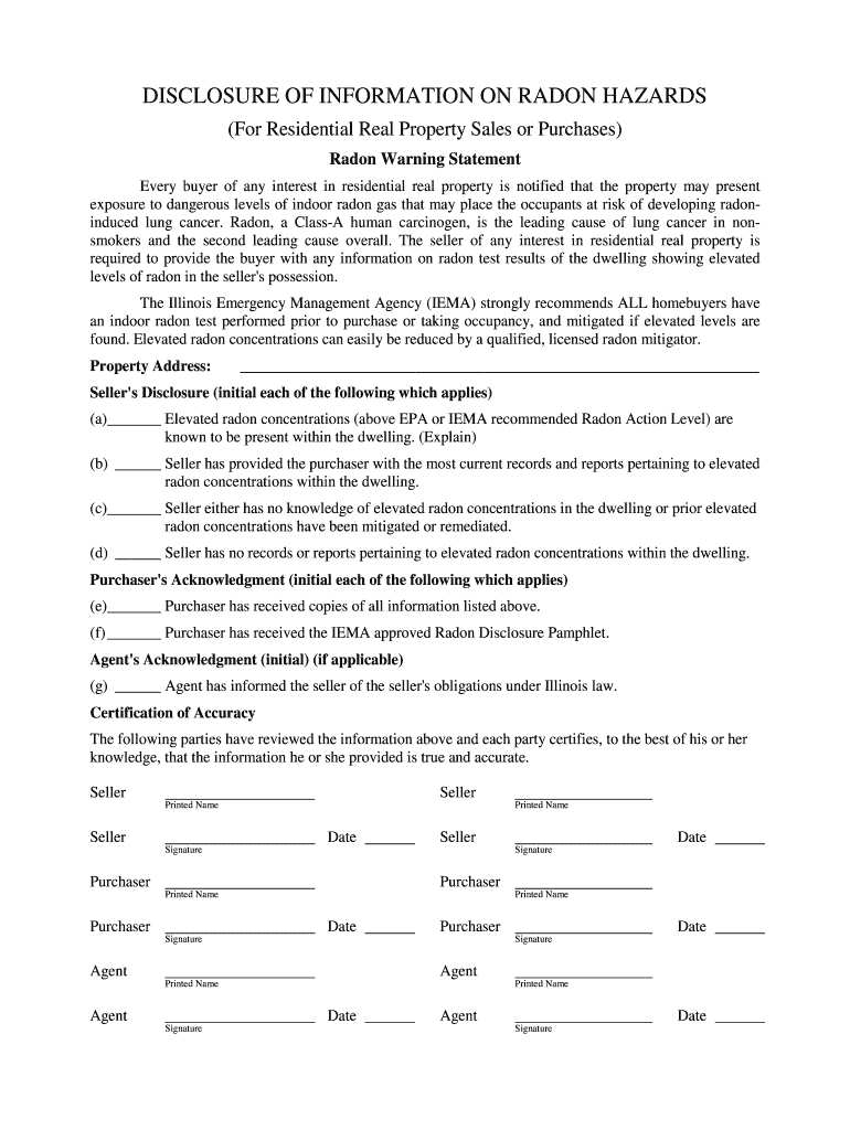 illinois radon disclosure pdf Preview on Page 1