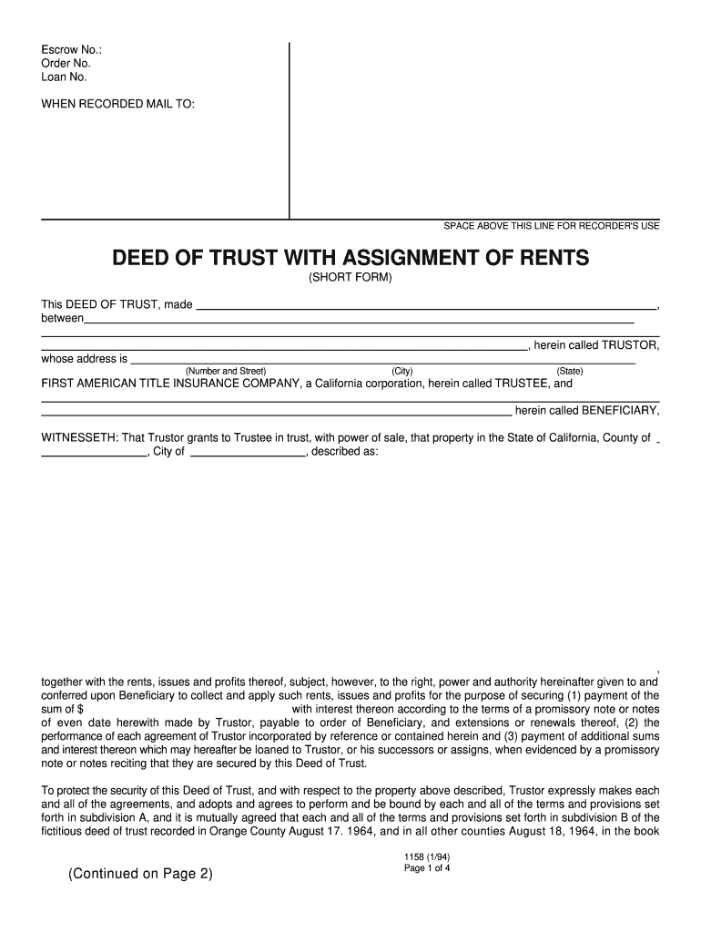 general assignment of rents and leases