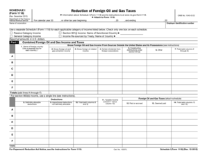 Schedule I (Form 1118) for Foreign Oil and Gas Taxes