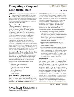 Computing a Cropland Cash Rental Rate - Iowa State University ... - extension iastate