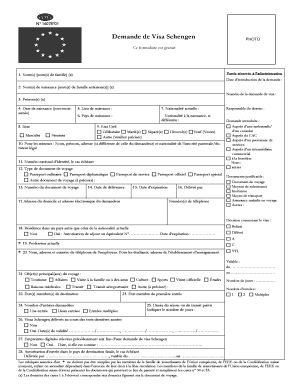Demande de Visa Schengen
