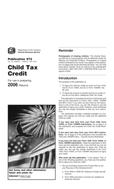 IRS Publication 972 Child Tax Credit Guide