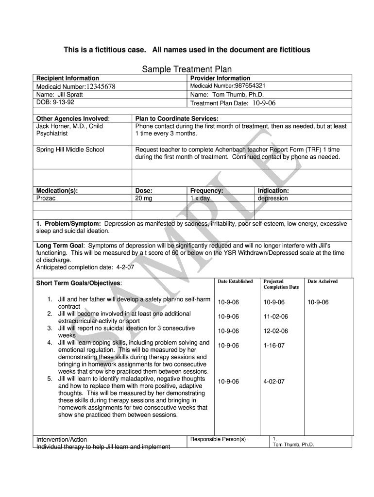 Blank Treatment Plan Template Pdf 2020 2021 Fill And Sign Printable 
