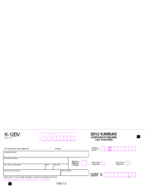 Kansas Corporate Income Tax Voucher
