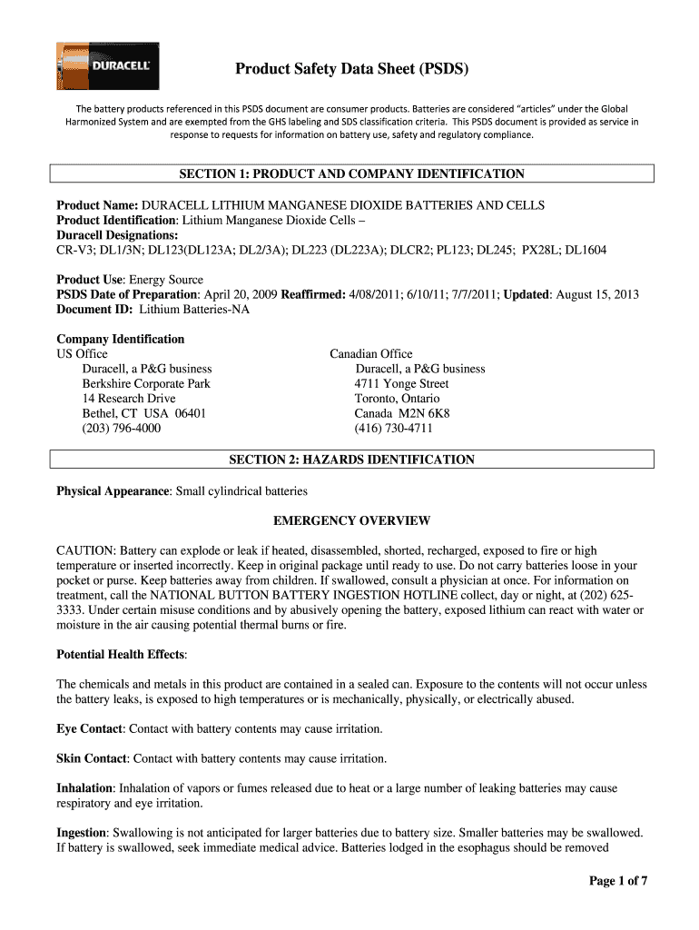 Fillable Online Product Safety Data Sheet PSDS Fax Email Print fillable-online-product-safety-data-sheet-psds-fax-email-print