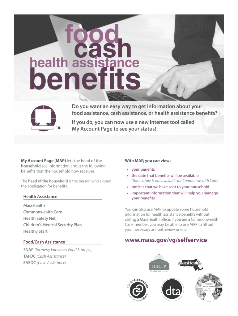 Massachusetts My Food Cash Health Assistance Fill Online Printable 