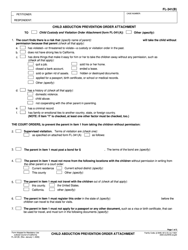 form fl 341b 2005 Preview on Page 1