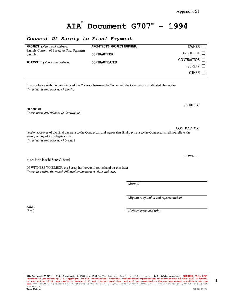 Aia G707 2020 2021 Fill And Sign Printable Template Online Us Legal Forms