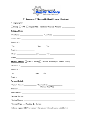 E-Check Payment Form