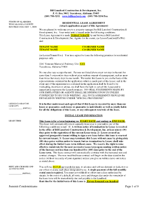 Residential Lease Agreement - First Realty