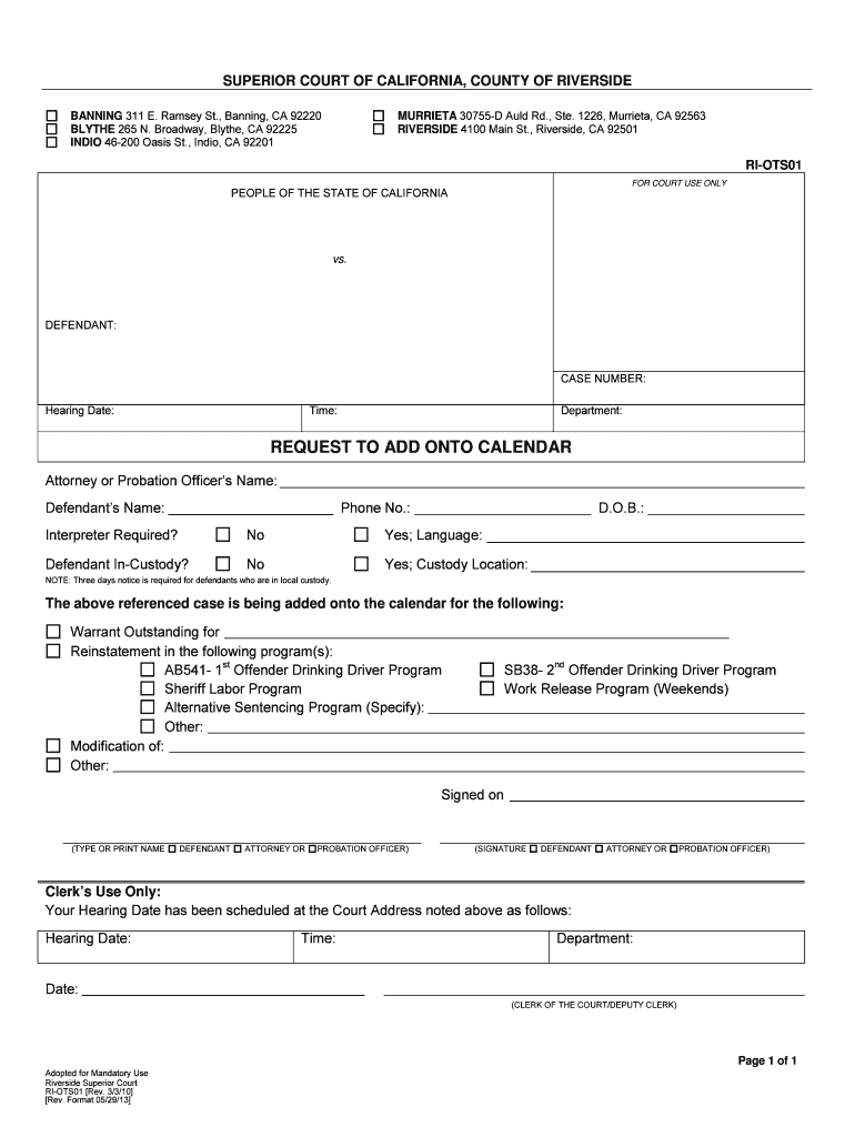 riverside county case number format Preview on Page 1