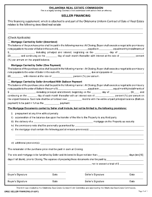 Oklahoma Seller Financing Contract