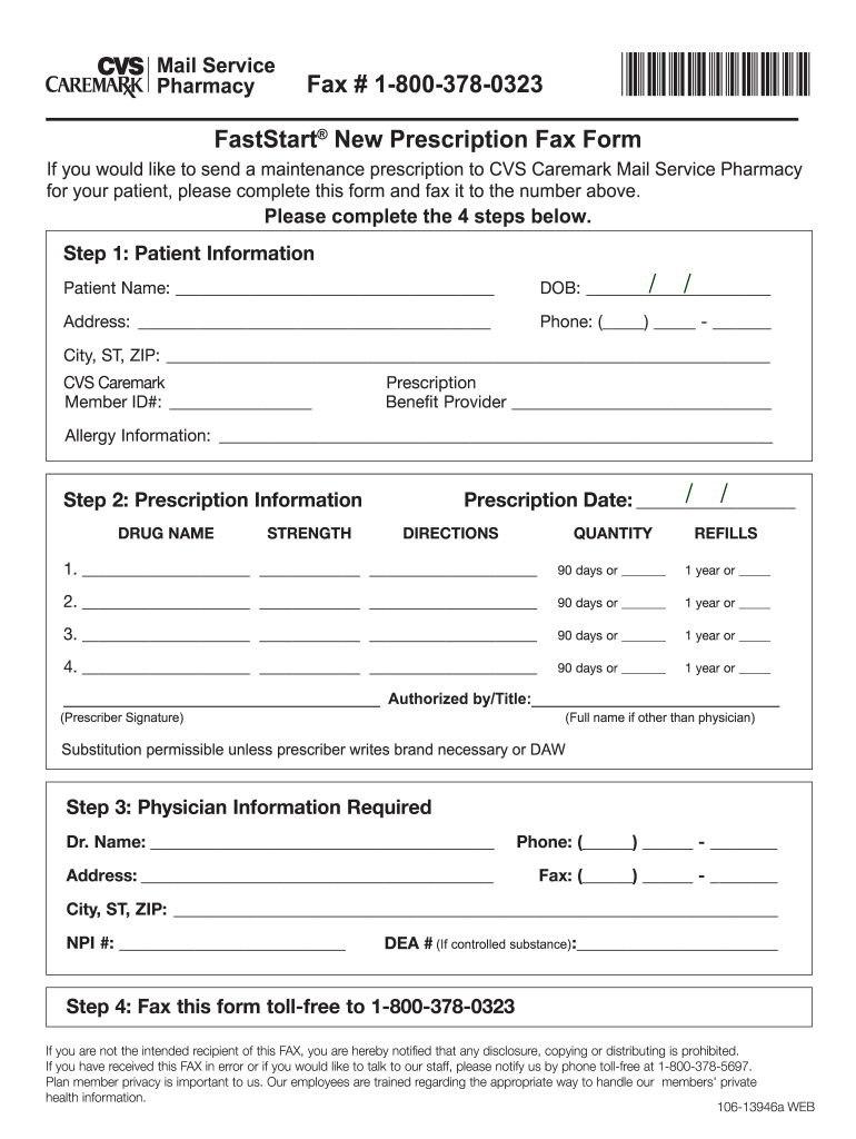 Cvs Caremark Prescription Fax Form - Fill Online, Printable, Fillable, Blank | PDFfiller