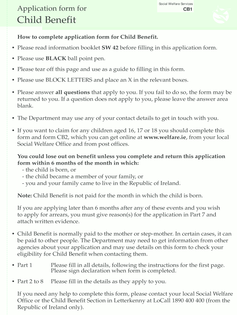 what is a cb1 form Preview on Page 1