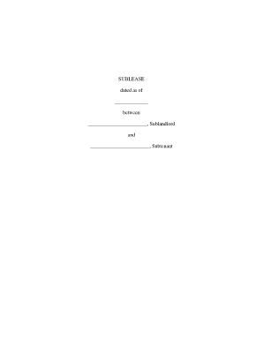 Sublease Agreement Template