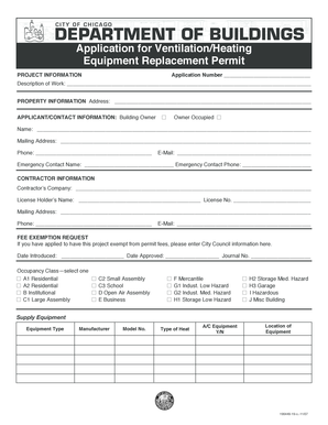 Chicago Ventilation/Heating Equipment Replacement Permit
