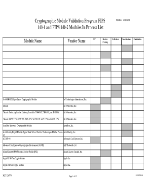 Fillable Online csrc nist Cryptographic Module Validation Program FIPS ...