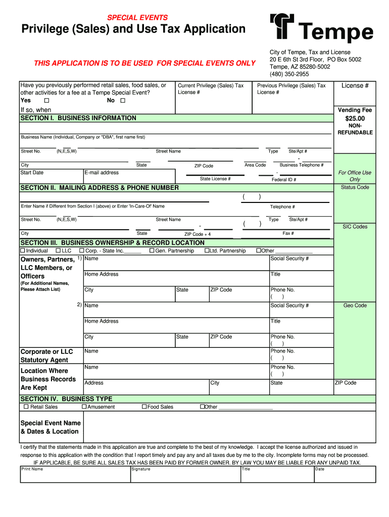 tempe tpt tax Preview on Page 1