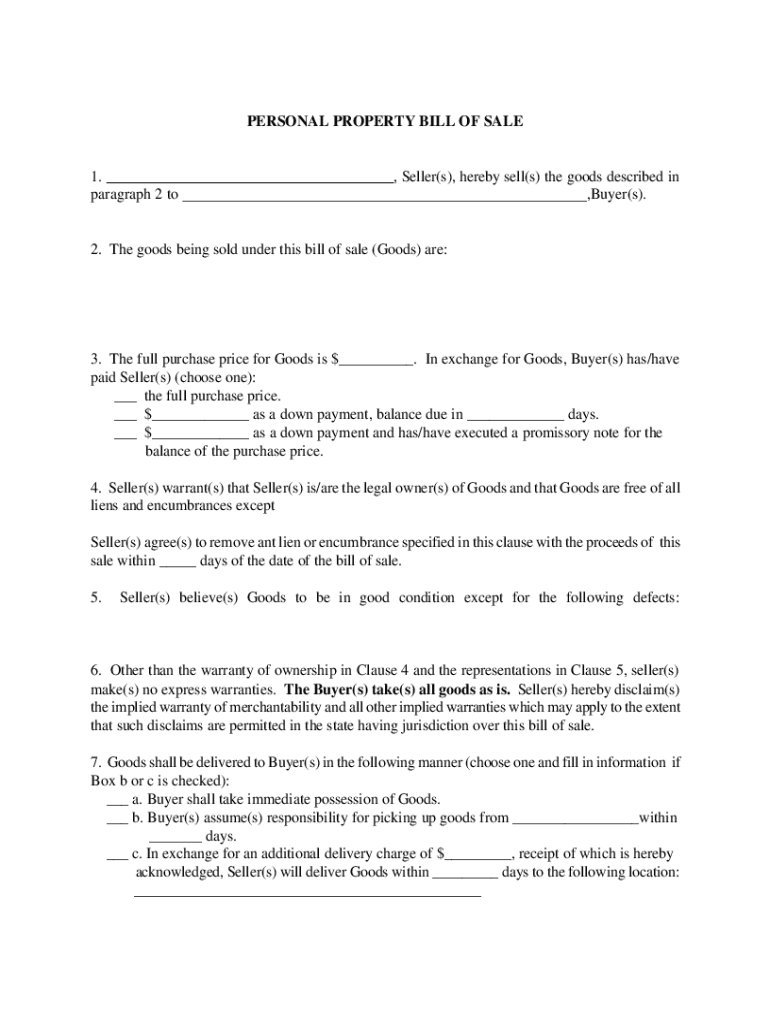 bill of sale for land purchase Preview on Page 1