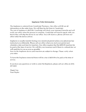 Nexplanon benefit investigation form