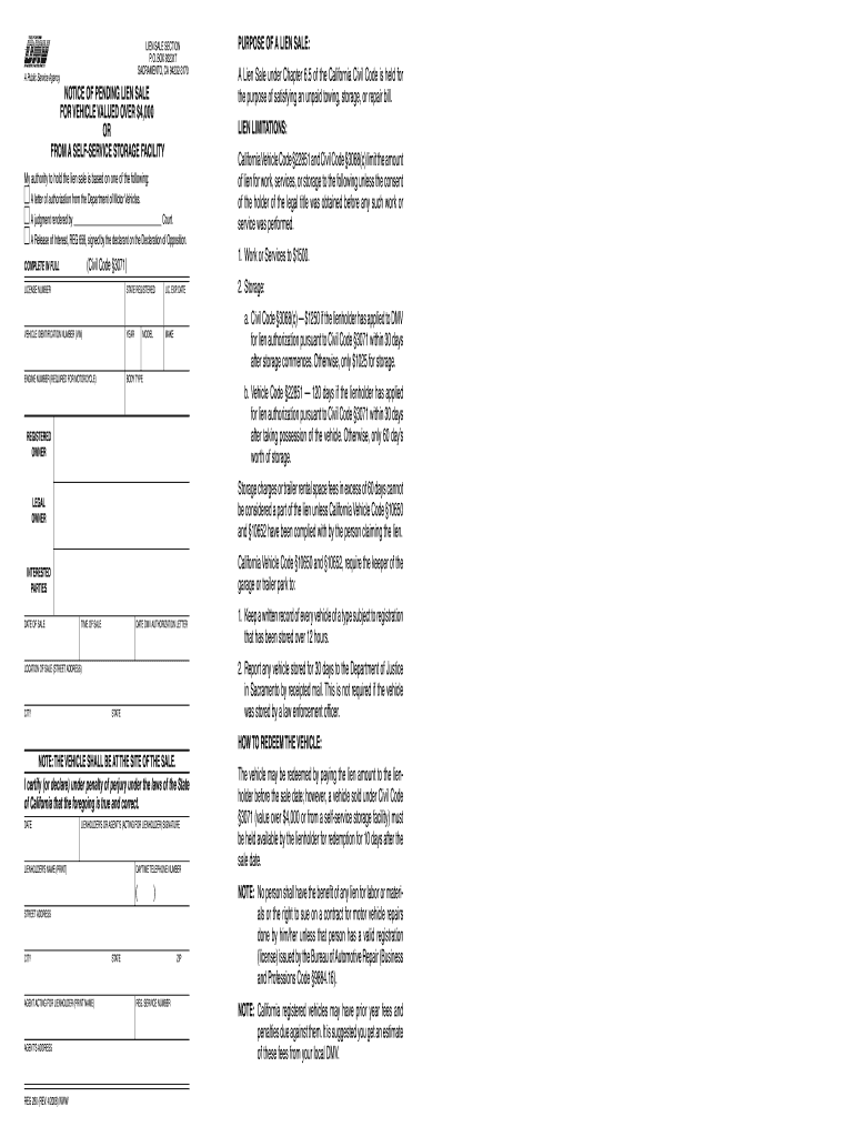 2008 Form CA REG 280 Fill Online, Printable, Fillable, Blank pdfFiller