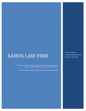 Texas Uncontested Divorce Agreement