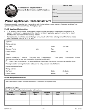 Permit Application Transmittal Form