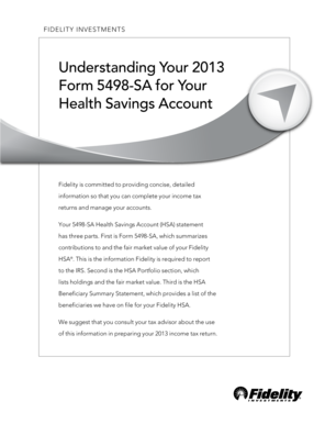 2013 Form 5498-SA Health Savings Account