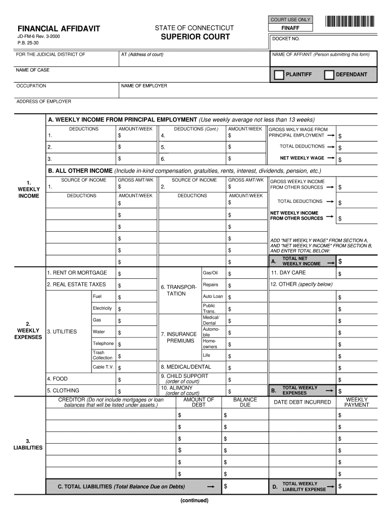 judctgov forms financial affidavit 2000 Preview on Page 1.