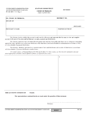 Probate court forms - ct probate pc 241 form