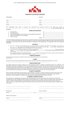 Commercial Sales Binder Agreement