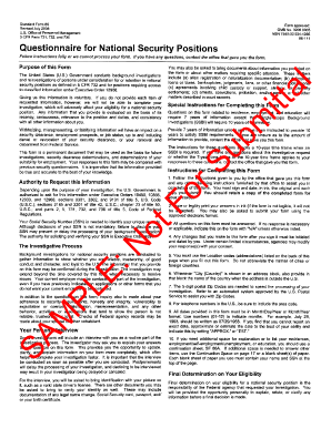 fillable online sample form sf 86 fax email print pdffiller form 86